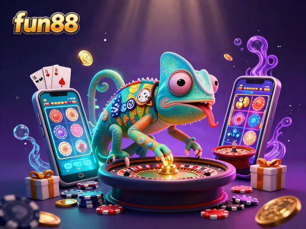 Experience fun88 with a vibrant digital scene showcasing an animated casino atmosphere.
