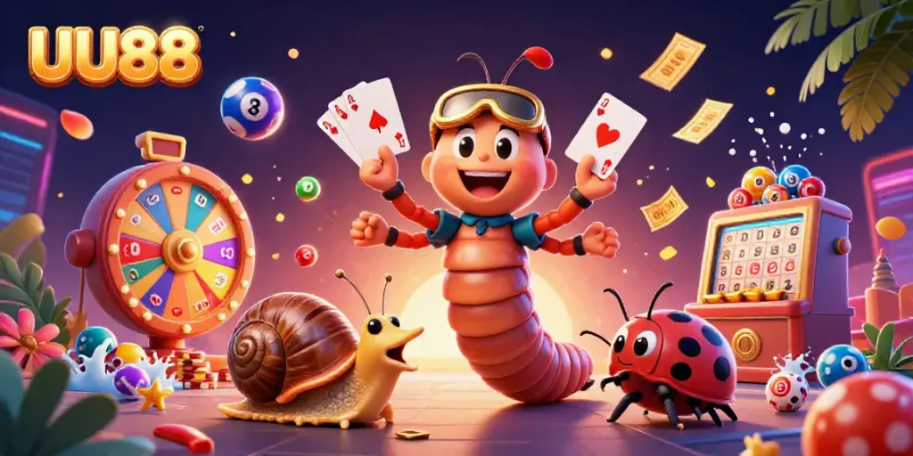 Engage in thrilling games at UU88 with a vibrant dealer and exciting casino elements.