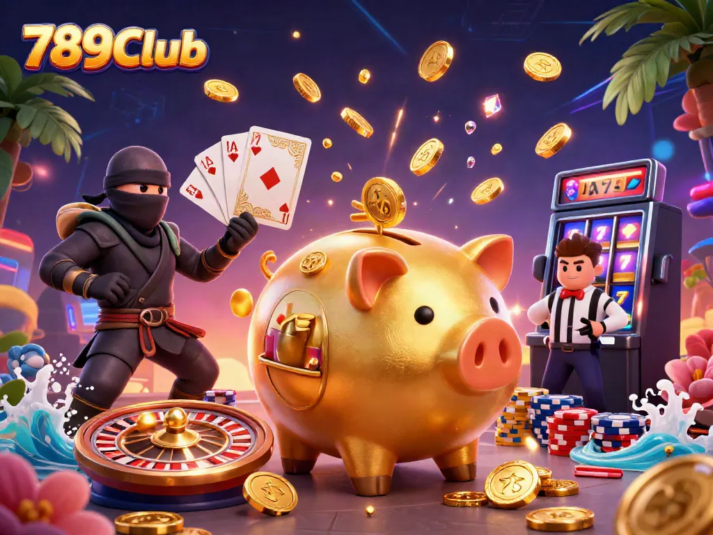Win big at 789Club with dynamic gameplay, golden coins, and exciting casino elements.