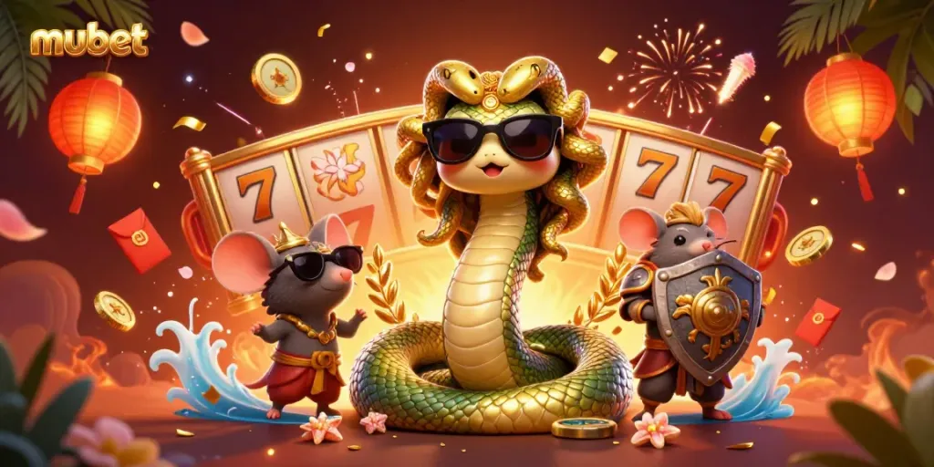 Experience exciting games at mubet with captivating characters and a vibrant casino atmosphere.