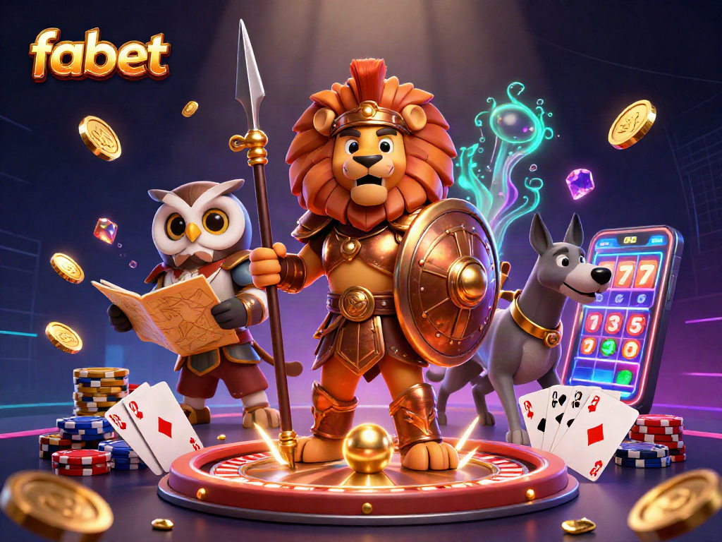 Engage in thrilling gameplay with fabet as captivating characters and casino elements fill the scene.